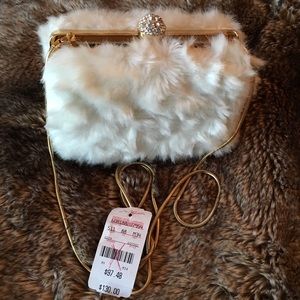 Faux fur clutch (with strap)