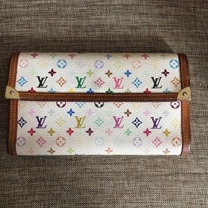 Authentic Louis Vuitton Porte Tresor multicolore
