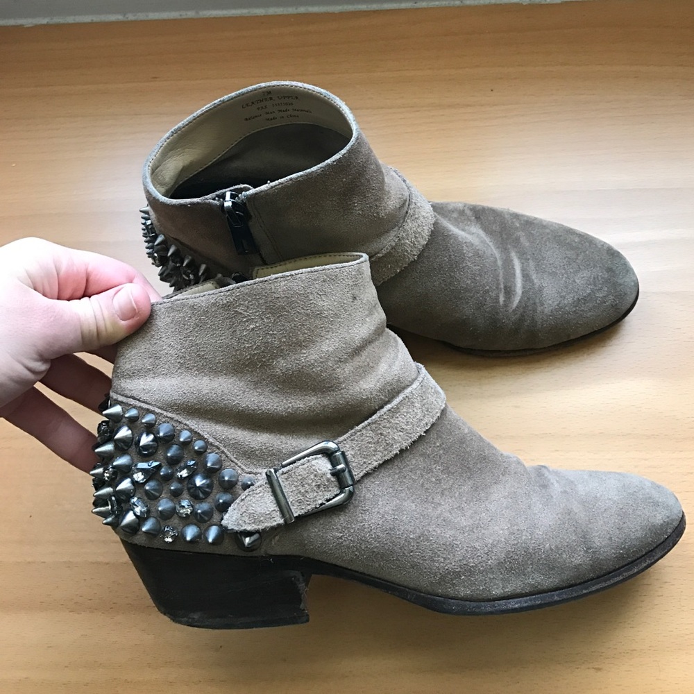 Sam Edelman Studded Short Suede Booties