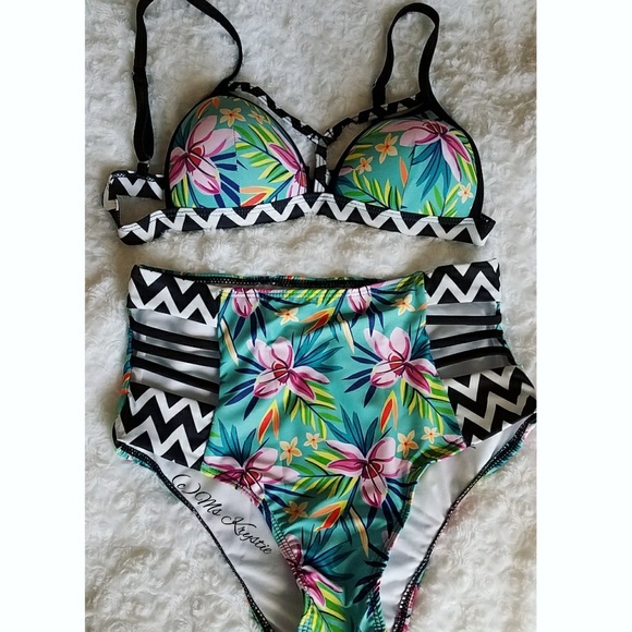 Floral Print High Waisted Bikini - Picture 3 of 3