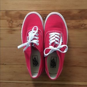 Red Vans size 9