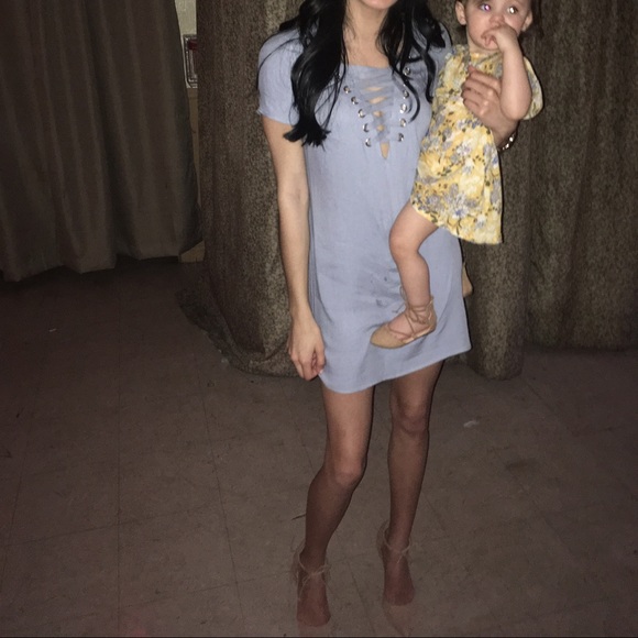 *SOLD* Sky Blue Dress - Picture 3 of 3