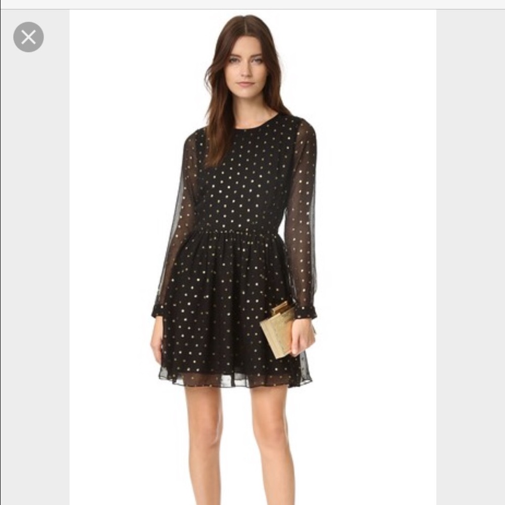 REBECCA MINKOFF PETERSON METALLIC WEAVE DRESS