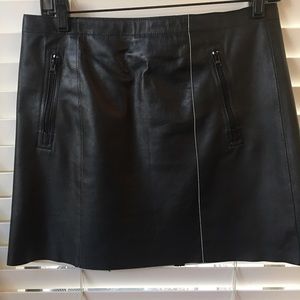 Leather Vince skirt
