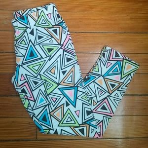 Juniors Retro Colorful Triangle Leggings