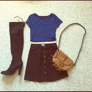 Forever 21 Striped Crop Top