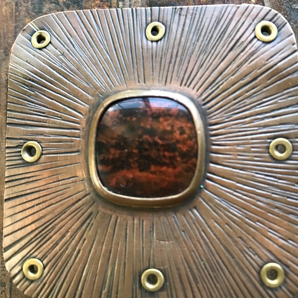 Handmade belt buckle- with crystal