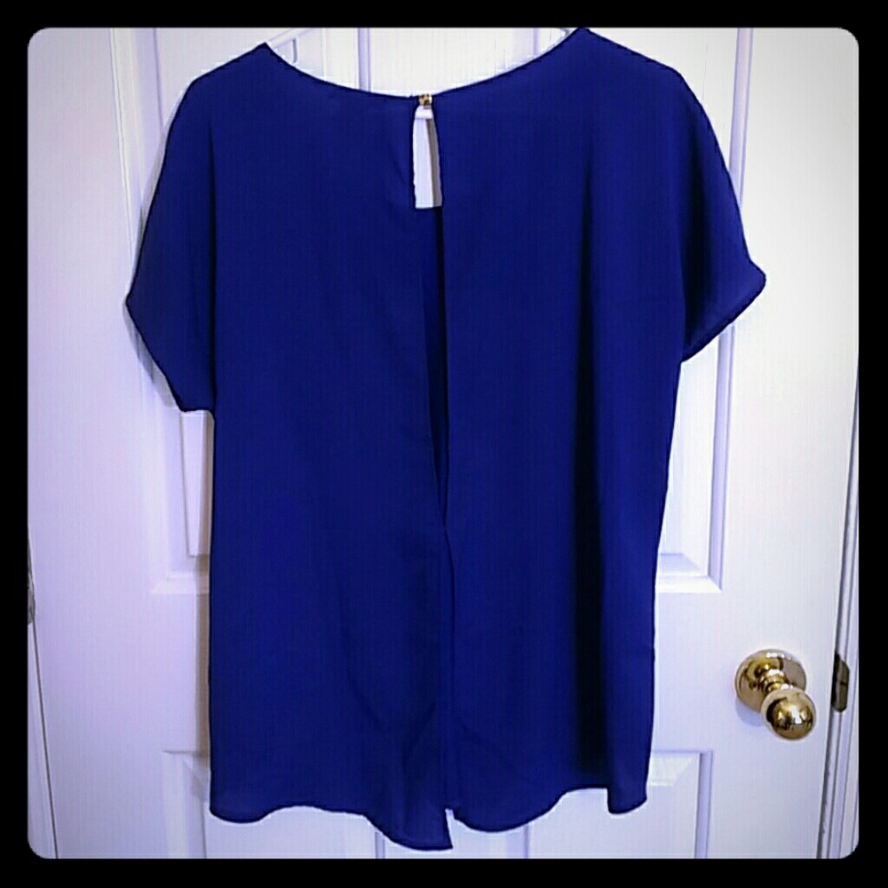NWOT H&M Open Back Blue Top