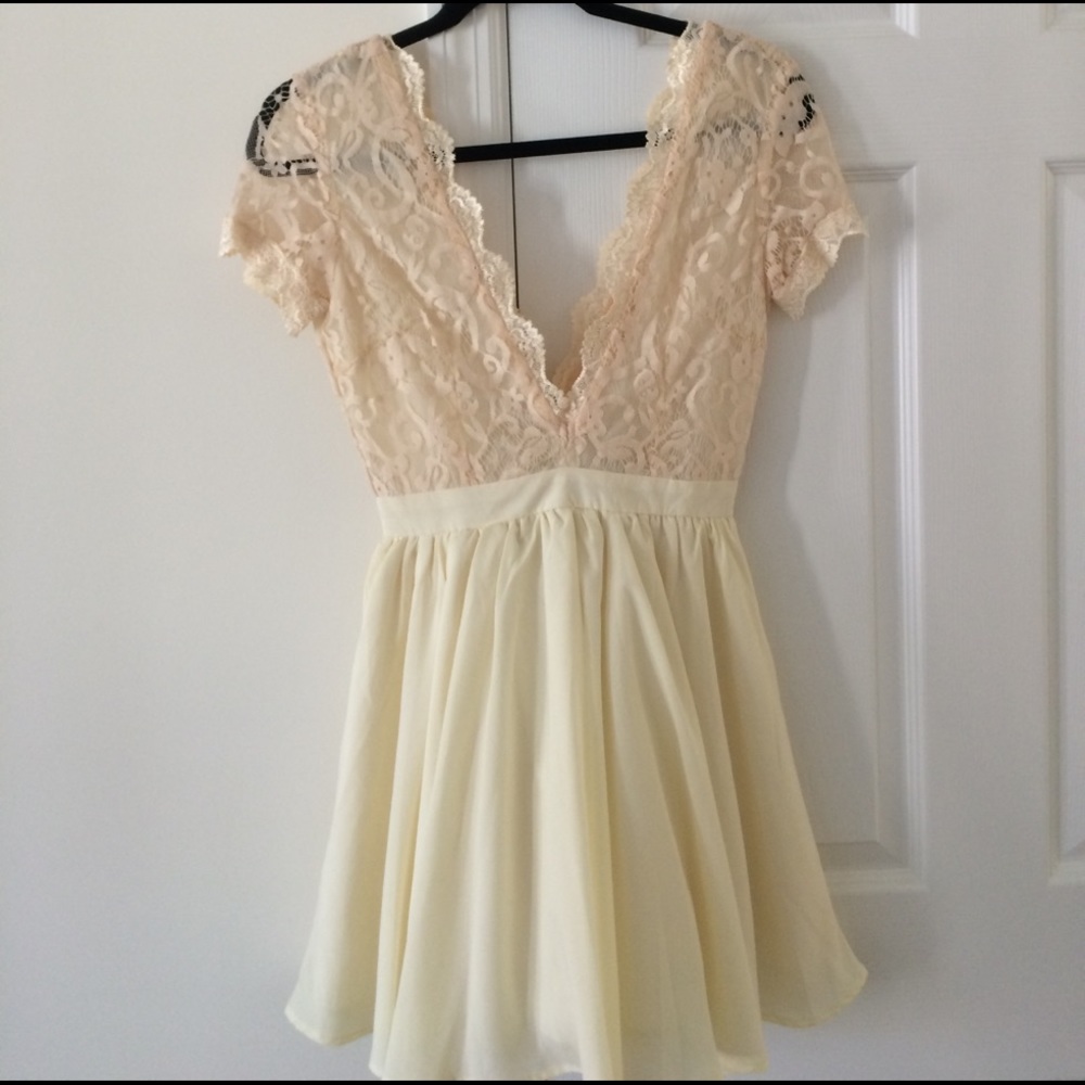 Two tone fit and flare dress