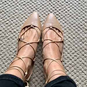 Zara leather flats