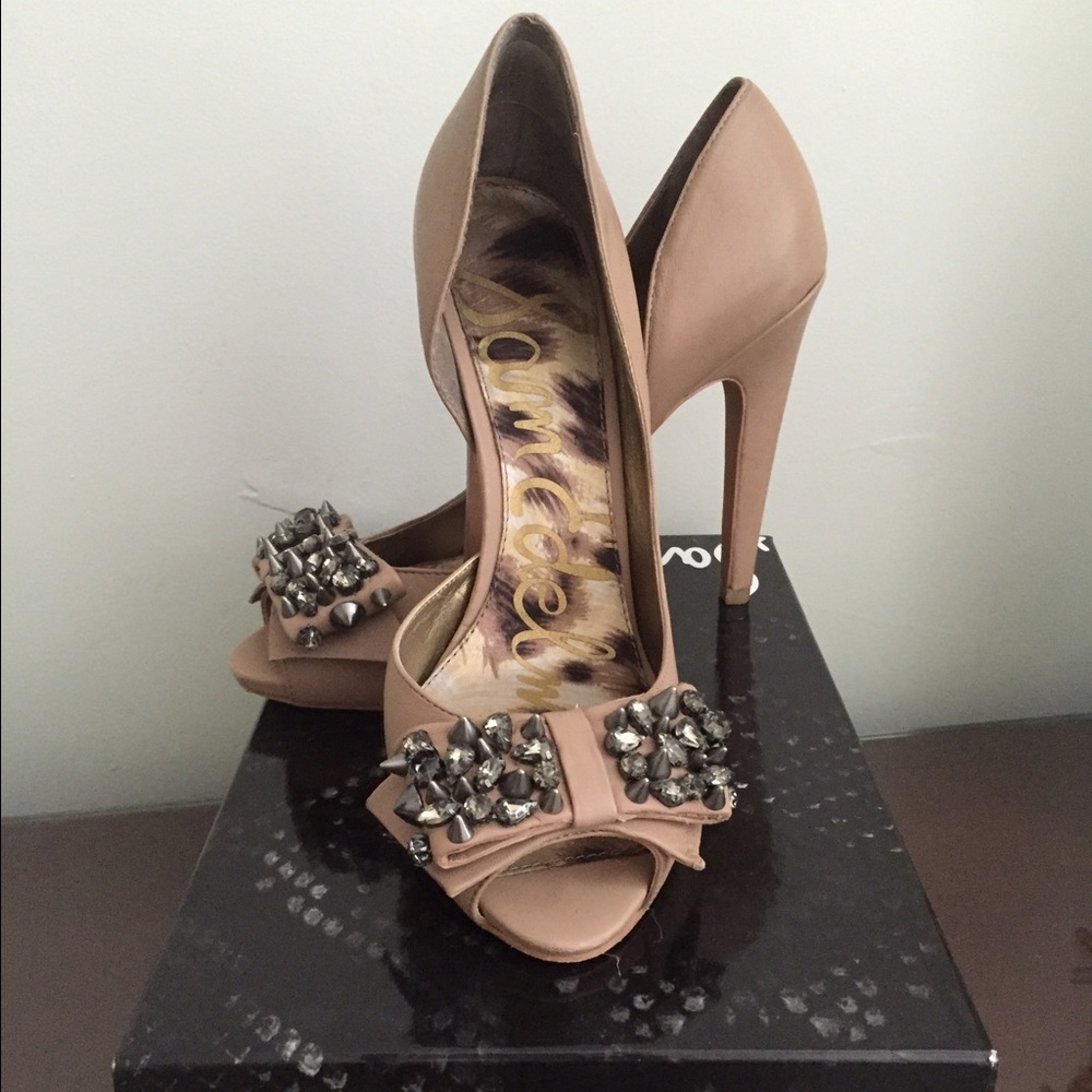Sam Edelman 7.5 Lorna nude pumps