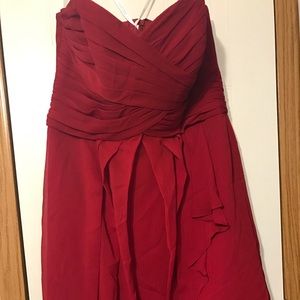 Apple red davids bridal dress - short