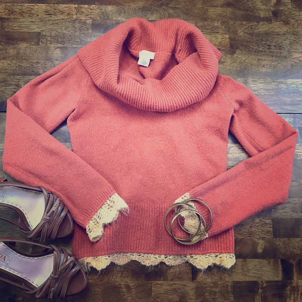 Anthropologie Wool/Angora Crochet Sweater