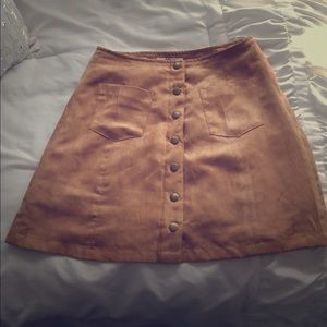 Tan Suede Skirt