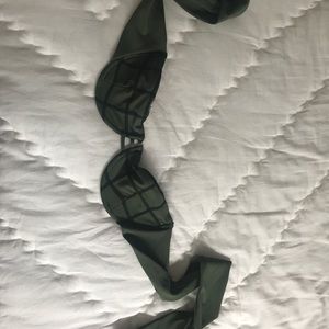 ACACIA olive green strapless top