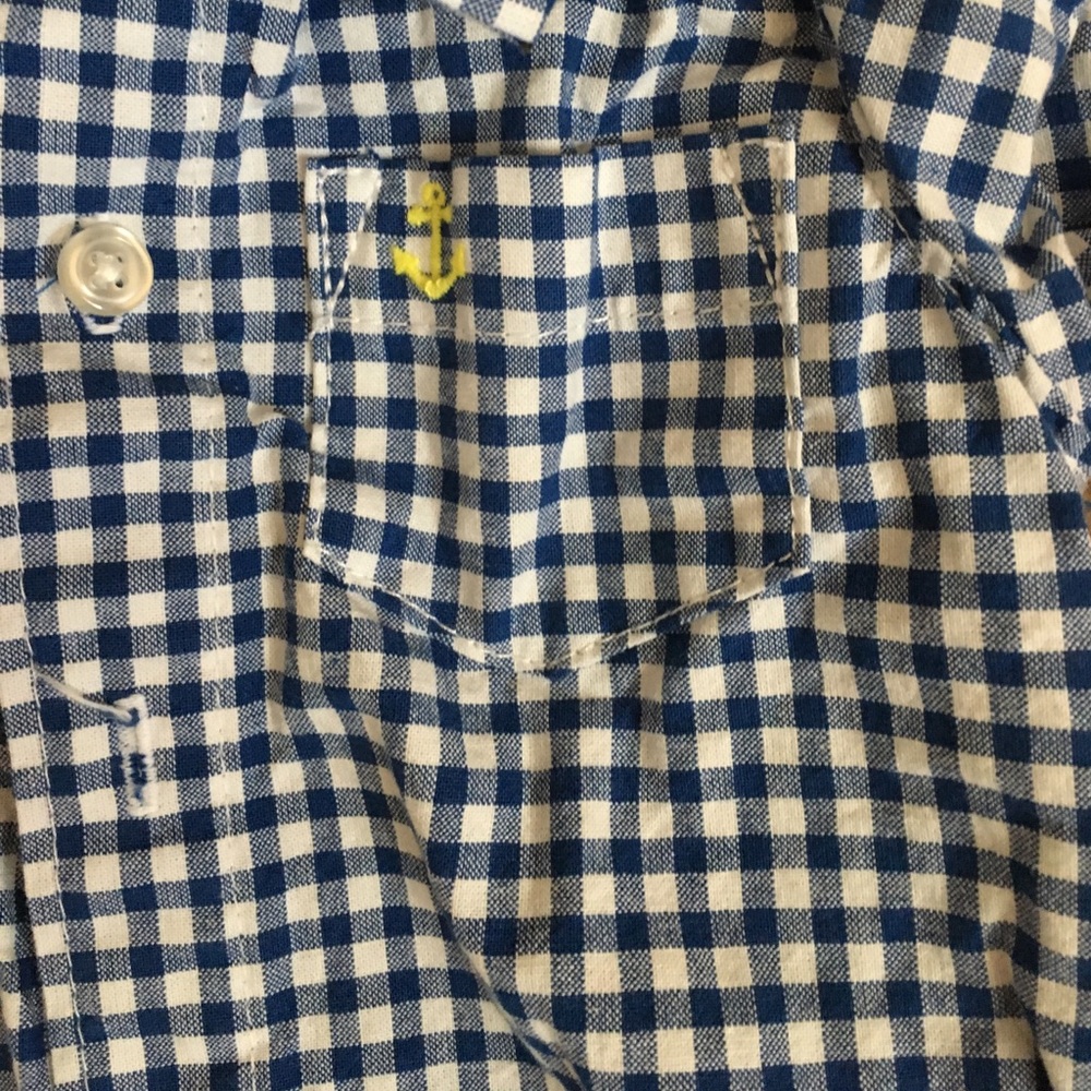 Carters Blue and White one piece outfit. Size 12M - Picture 3 of 3