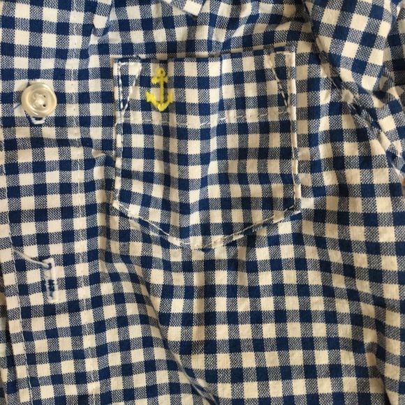 Carters Blue and White one piece outfit. Size 12M - Picture 3 of 3