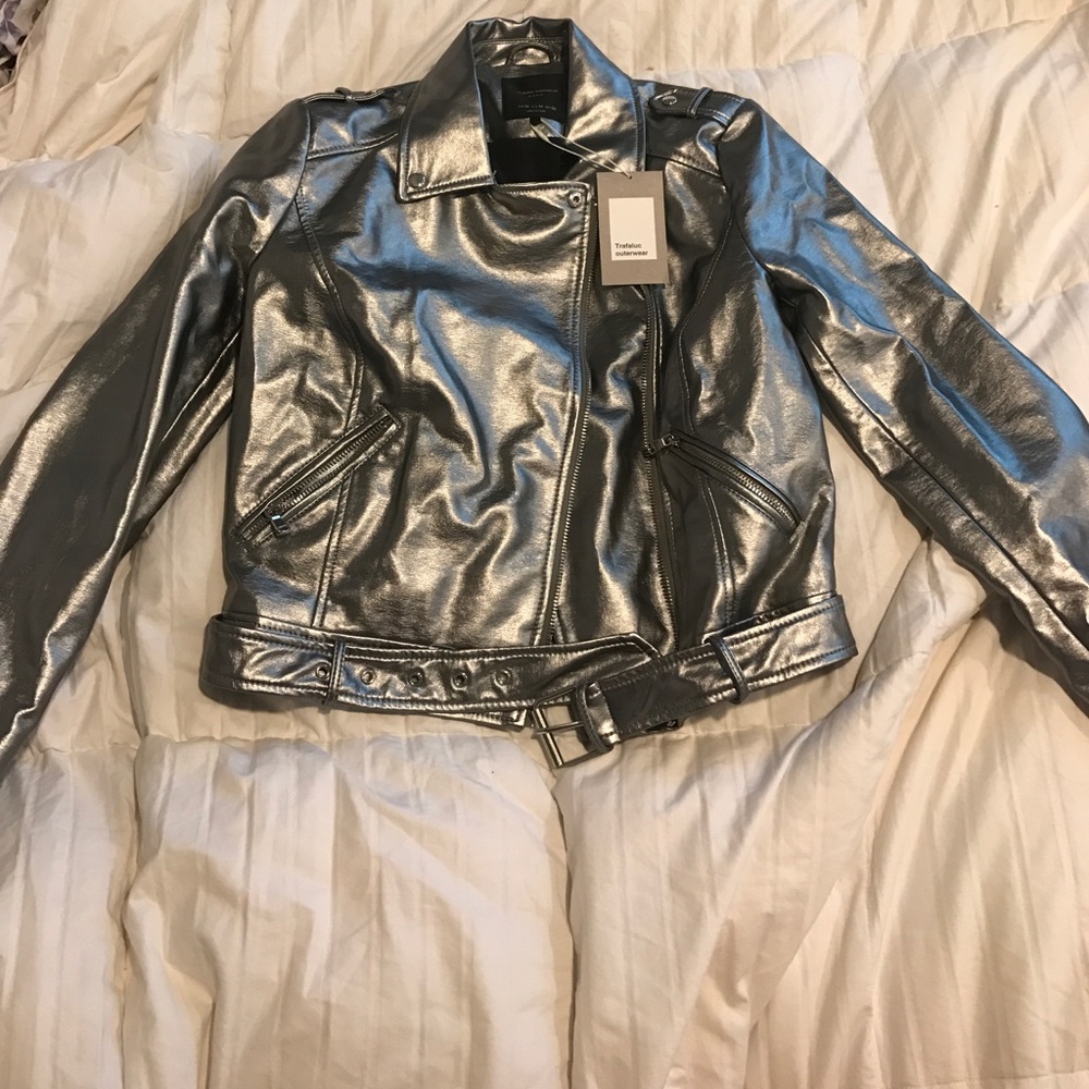 Grey metallic jacket