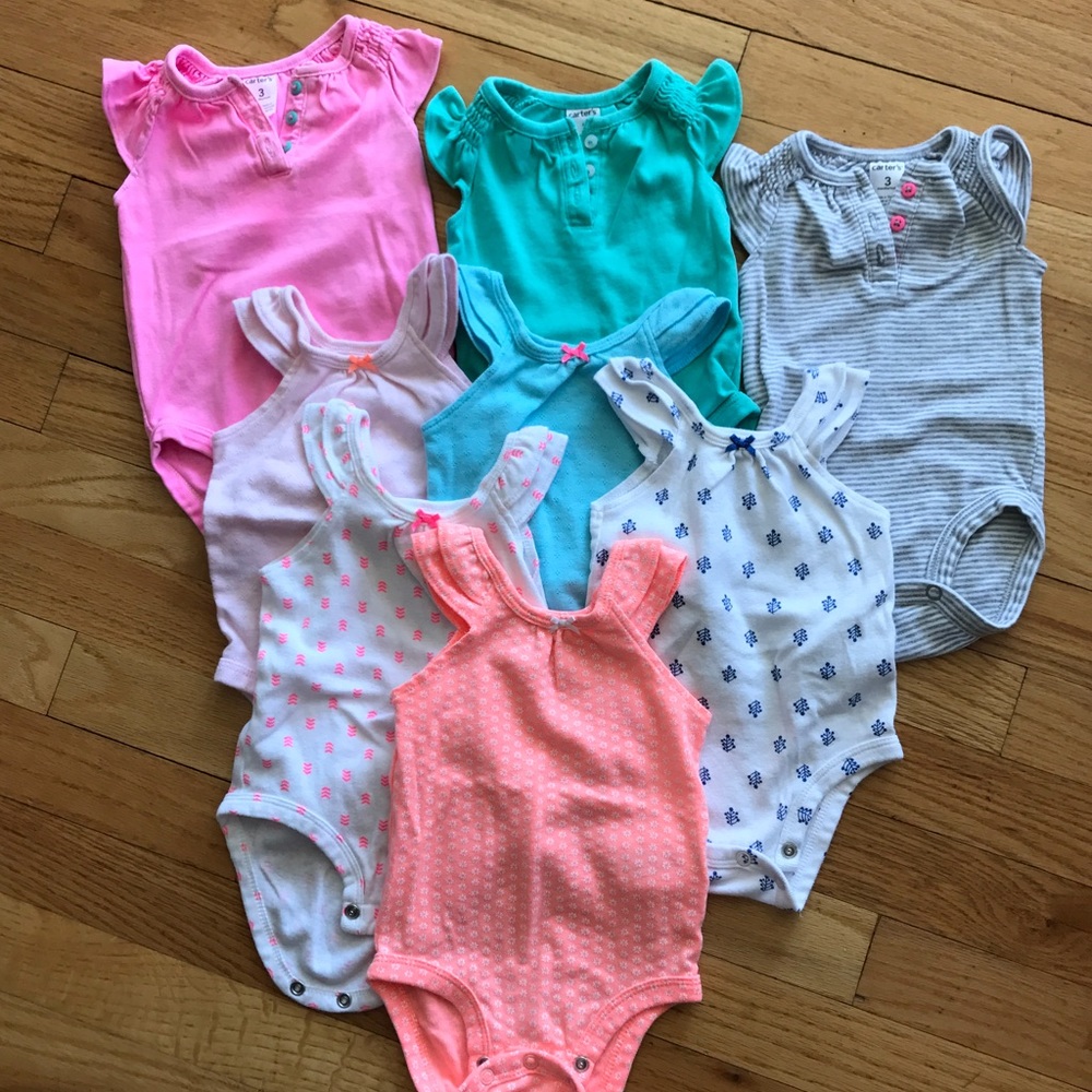 Set of baby girl onesie bundle