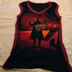 Ozzy black sleeveless T-shirt