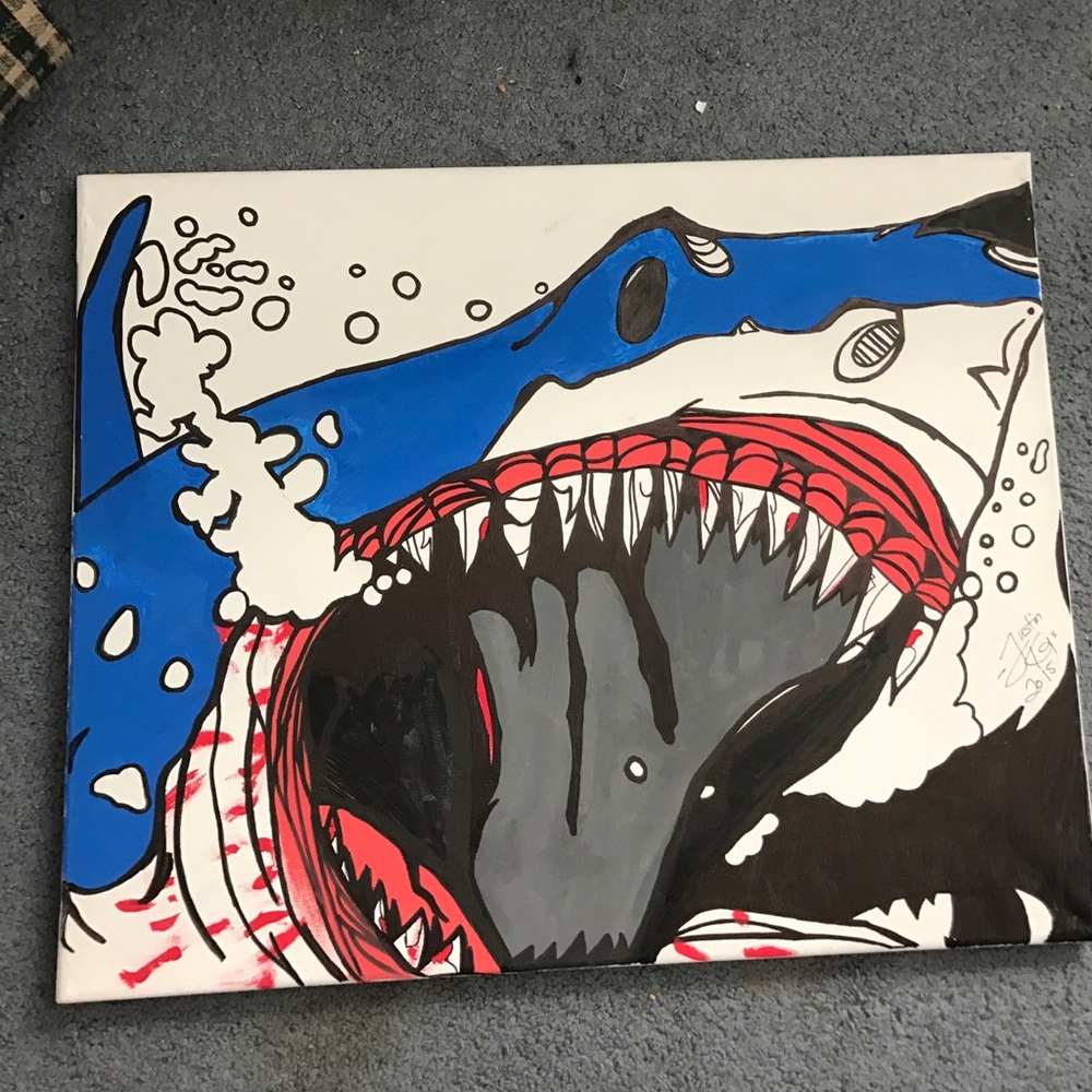 Original shark painting