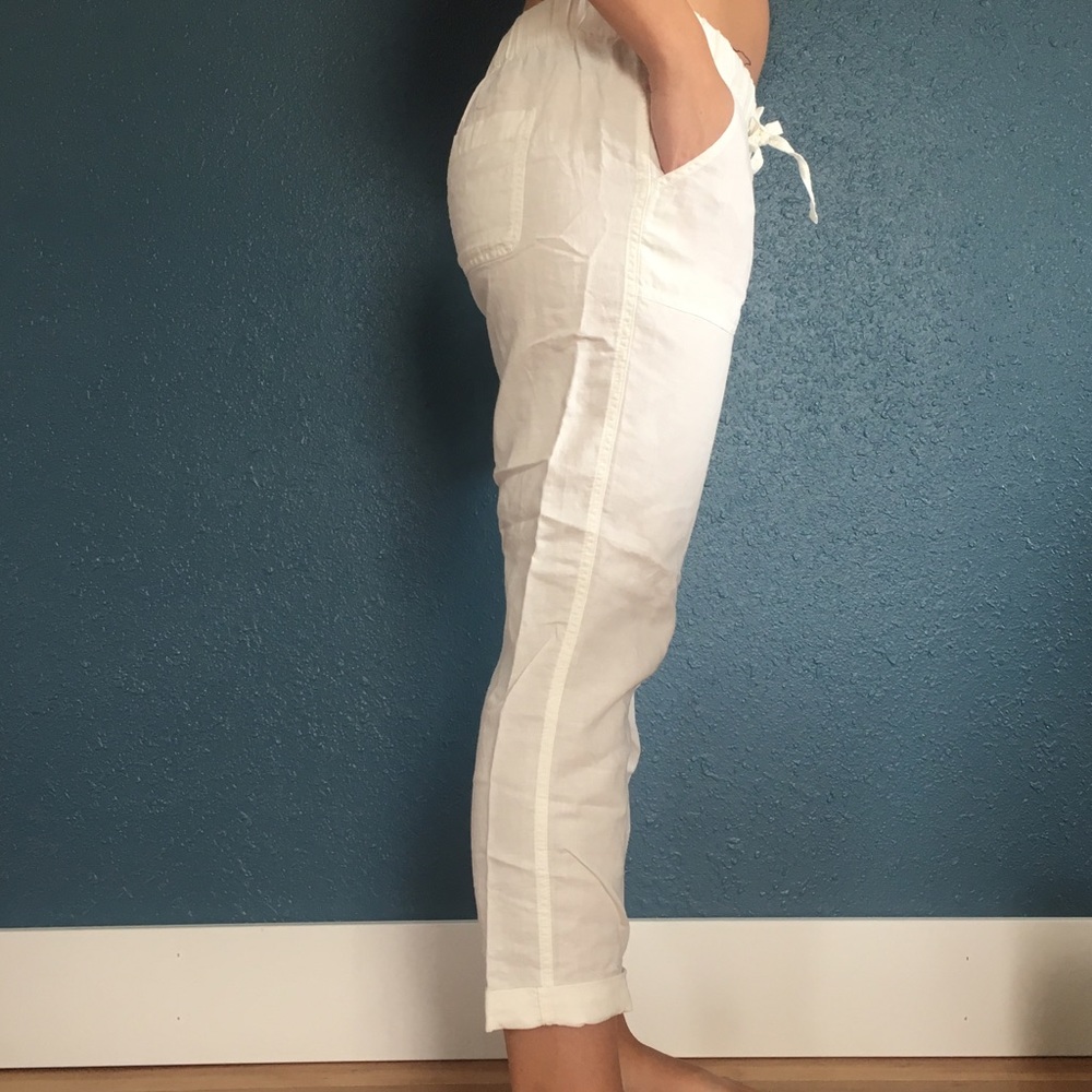 Columbia white linen pants sz 27