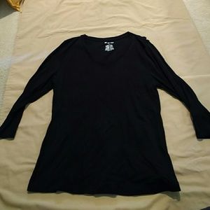 St John's bay 3/4 sleeve black top