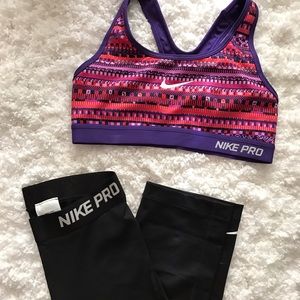 Nike Sports Bra + Cropped Leggings