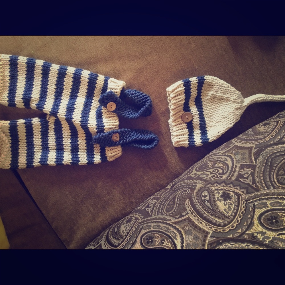 Hat and suspenders new born outfit