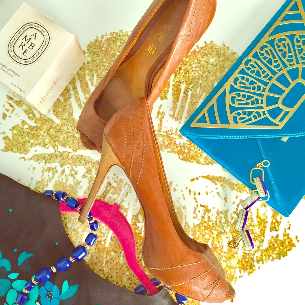 L.A.M.B. Retro Hidden Platform Heels