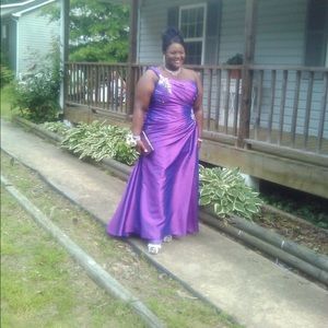 Purple plus Size prom dress