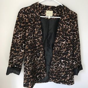 Animal print blazer
