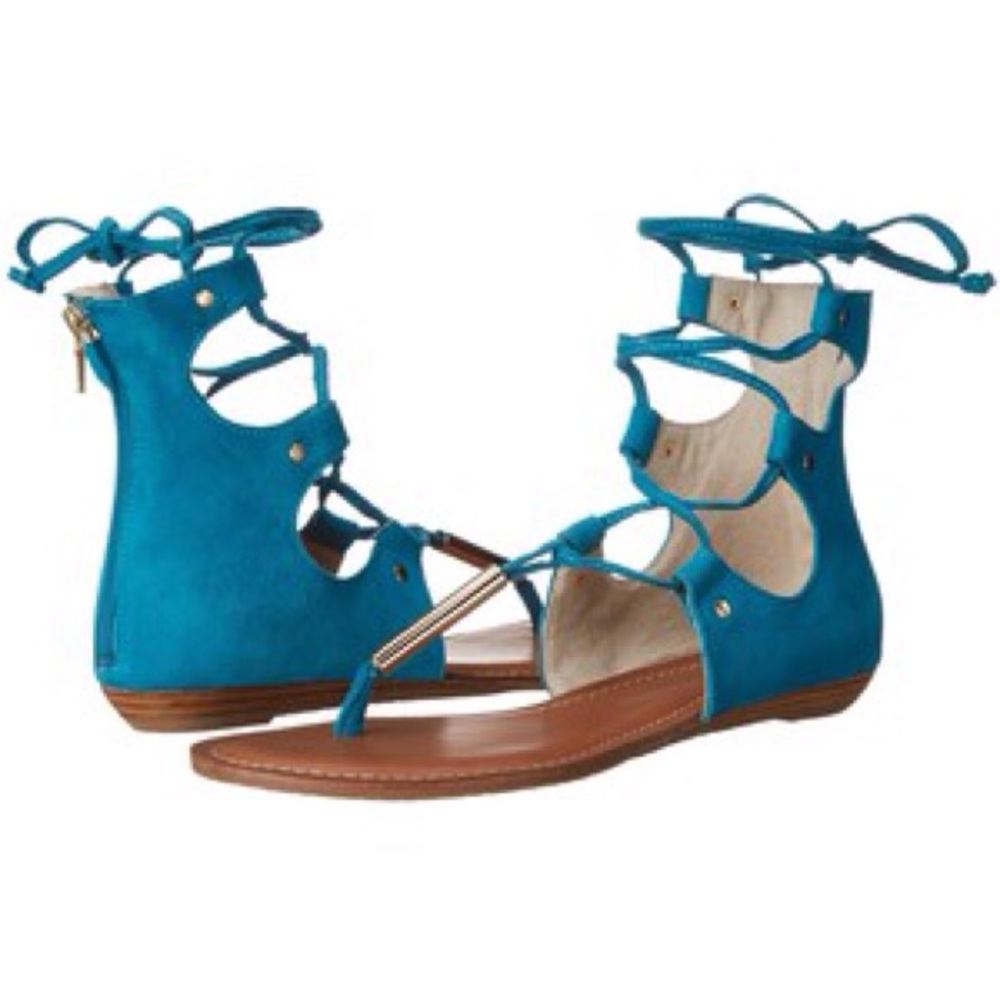 DV Teal Suede Gladiator Sandals