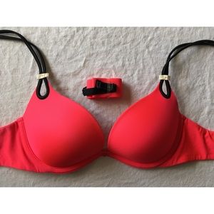 Victoria's Secret plunge bra in hot pink