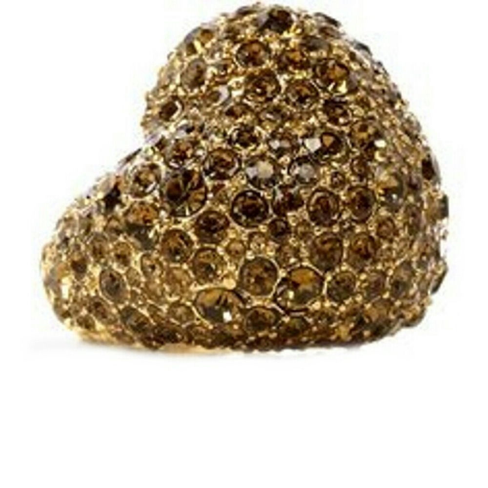 Marc By Marc Jacobs Smoked Topaz Pave Heart Ring