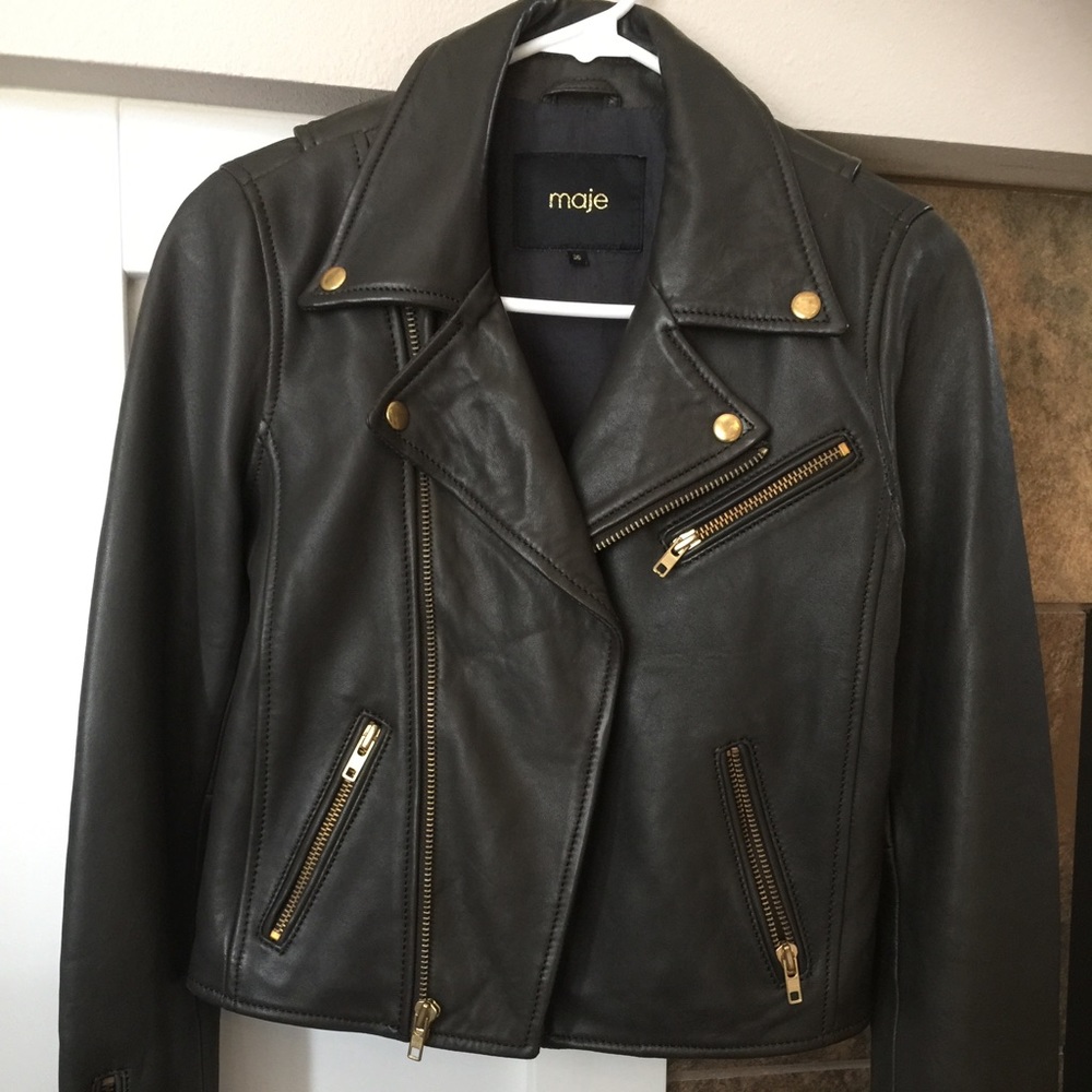 Maje leather jacket