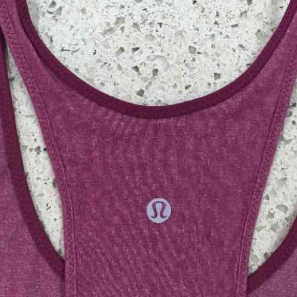 Lululemon tank sz 6 heather burgundy - Picture 3 of 4