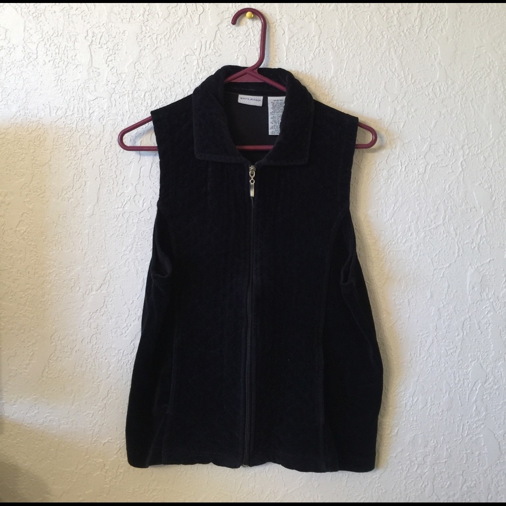 White Stag black velvet vest!