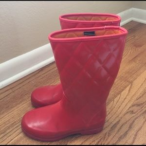 Sporto waterproof red rain boots
