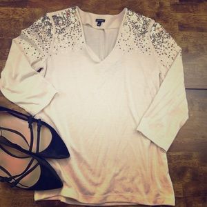 FINAL PRICE! Ann Taylor Embellished Shirt size M