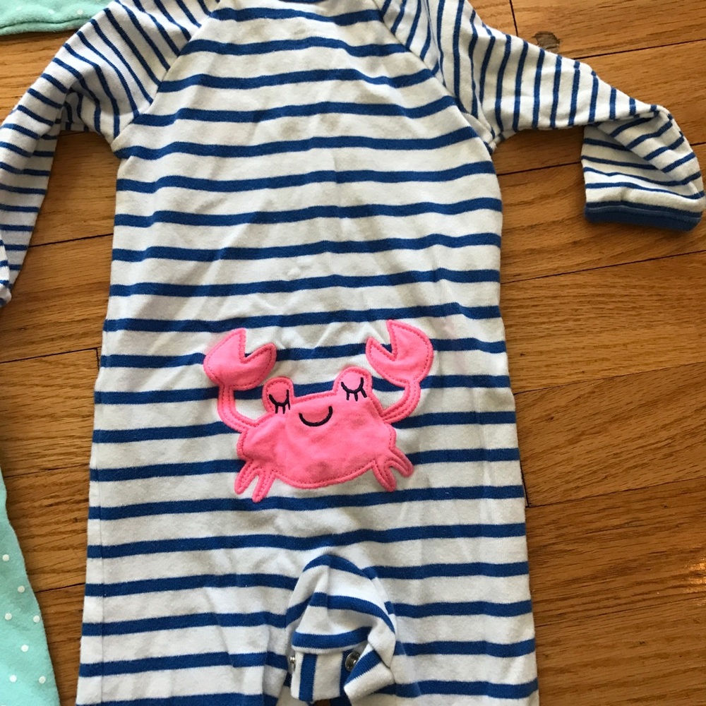 Set of 4 baby girl PJ's.