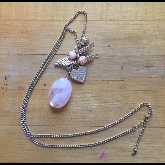 16" Gold Chain Necklace with Charms - Picture 2 of 3