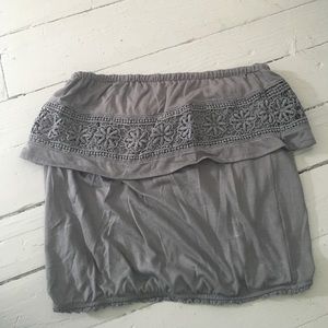 strapless beachy top