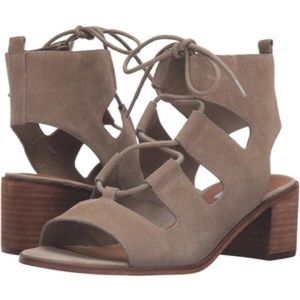 Steve Madden Alpassa Taupe Suede Block Heel
