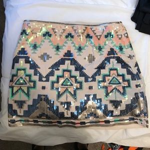Sequin Mini Skirt