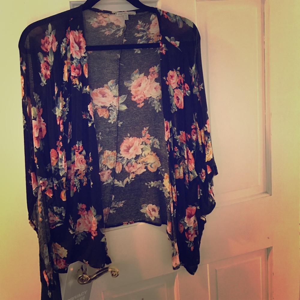 Floral kimono cardigan
