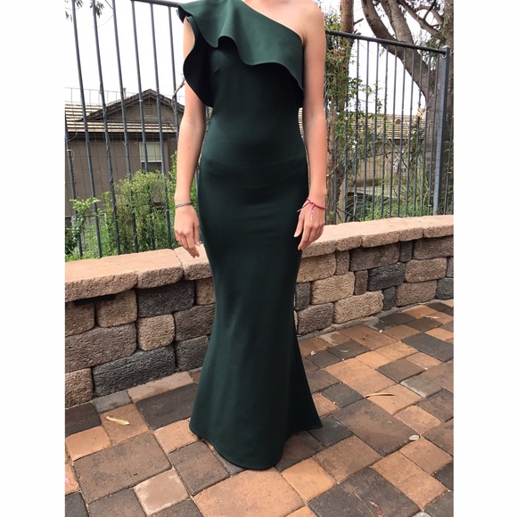 Windsor Dresses & Skirts - Green one shoulder long dress