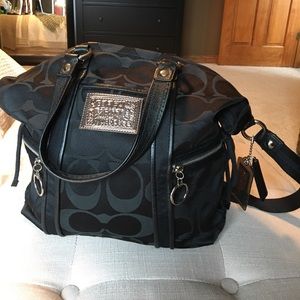 Large Black Coach Poppy bag