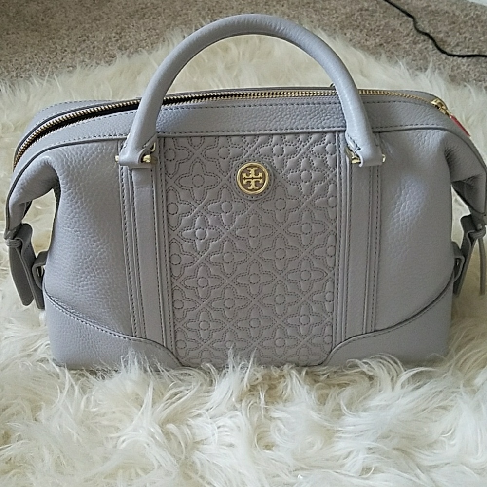 Tory Burch bloom quilted satchel