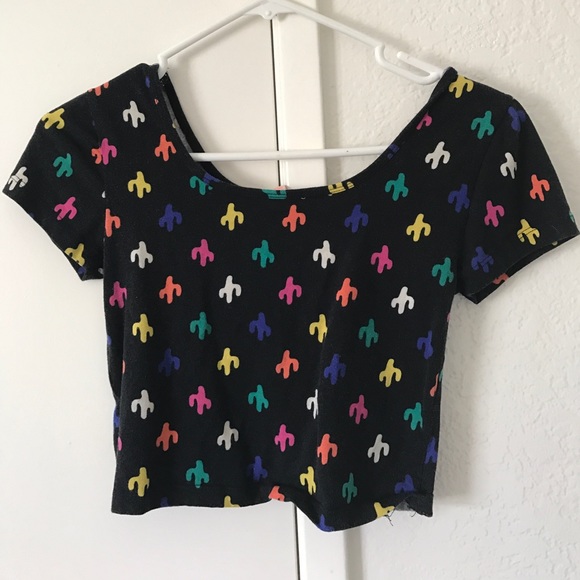 Tops - Cactus crop top